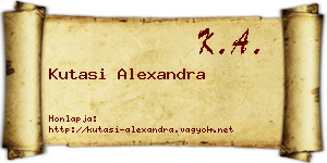 Kutasi Alexandra névjegykártya
