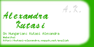 alexandra kutasi business card